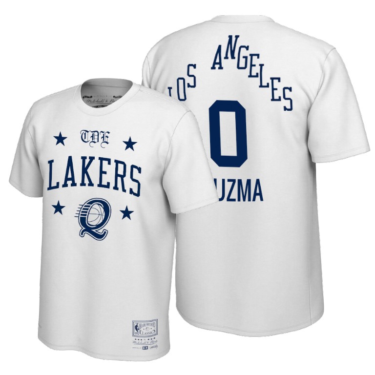 Men's Los Angeles Lakers Kyle Kuzma #0 NBA ScHoolboy Q Limited Edition REMIX White Basketball T-Shirt YBP3683OD
